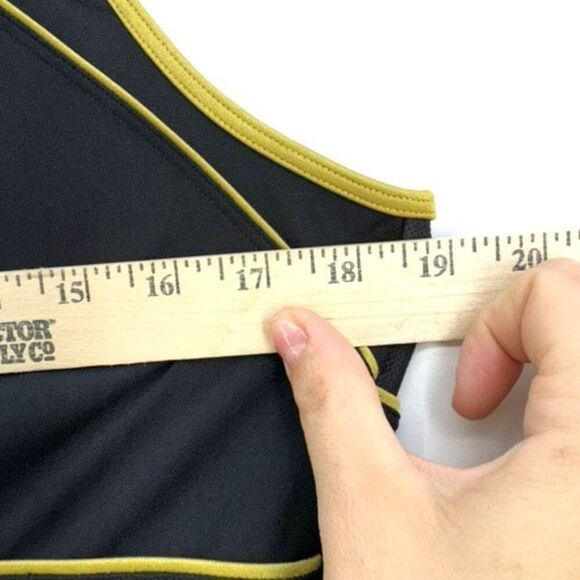 Speedo Womens Black Racerback Frock Style Athletic Tennis Dress Size 16 - Picture 7 of 9